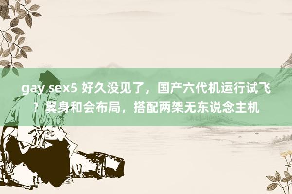gay sex5 好久没见了，国产六代机运行试飞？翼身和会布局，搭配两架无东说念主机