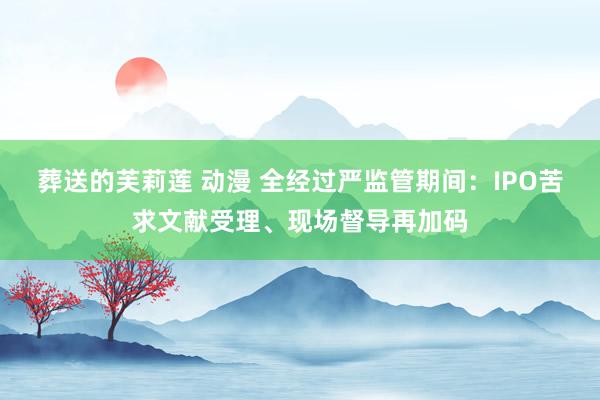 葬送的芙莉莲 动漫 全经过严监管期间：IPO苦求文献受理、现场督导再加码
