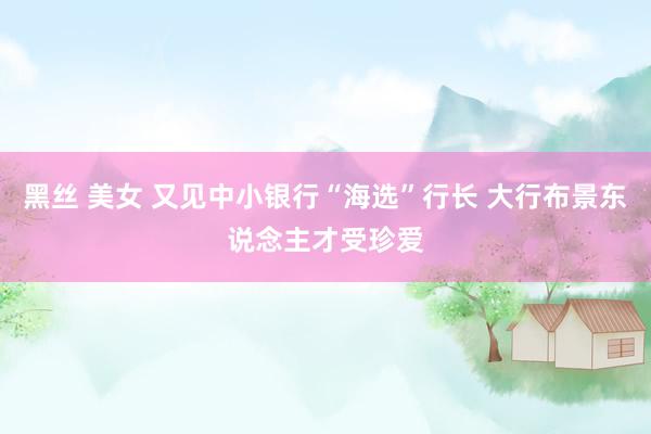 黑丝 美女 又见中小银行“海选”行长 大行布景东说念主才受珍爱