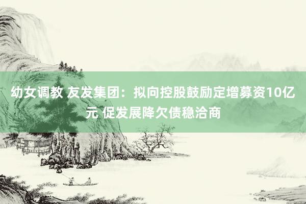 幼女调教 友发集团：拟向控股鼓励定增募资10亿元 促发展降欠债稳洽商