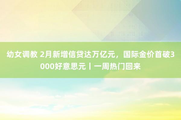 幼女调教 2月新增信贷达万亿元，国际金价首破3000好意思元丨一周热门回来