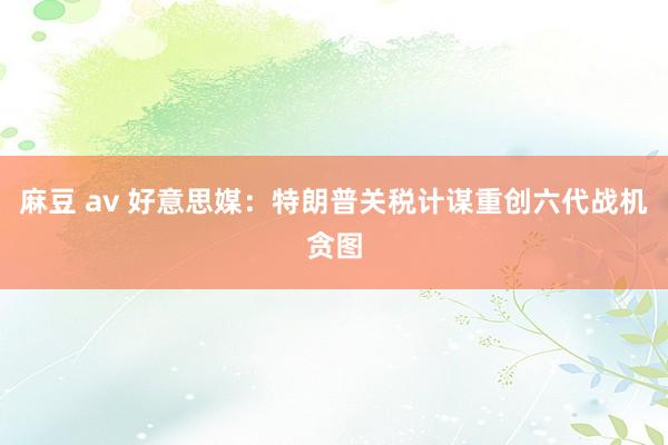 麻豆 av 好意思媒：特朗普关税计谋重创六代战机贪图