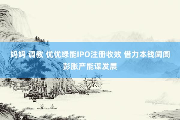 妈妈 调教 优优绿能IPO注册收效 借力本钱阛阓彭胀产能谋发展